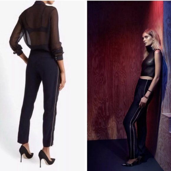 A.L.C. Andrea Lieberman Zipper SMITH Navy Trousers - Picture 1 of 12